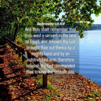 Picture 04 - Deuteronomy 5:15 ASV - And thou shalt remember that thou wast a servant - Bible Verse Picture