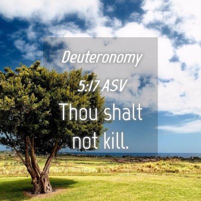 Picture 04 - Deuteronomy 5:17 ASV - Thou shalt not - Bible Verse Picture