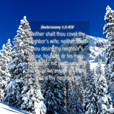 Picture 04 - Deuteronomy 5:21 ASV - Neither shalt thou covet thy neighbor's wife; - Bible Verse Picture