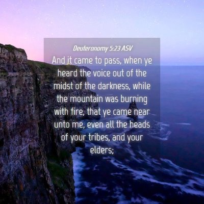 Picture 04 - Deuteronomy 5:23 ASV - And it came to pass, when ye heard the voice out - Bible Verse Picture