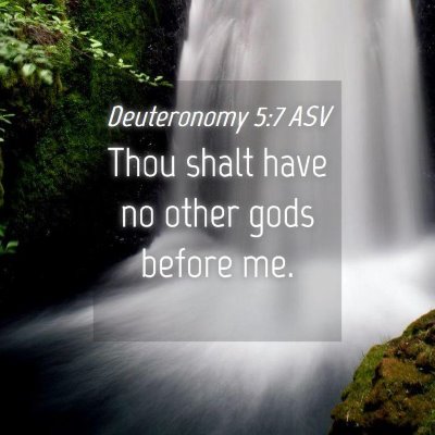 Picture 04 - Deuteronomy 5:7 ASV - Thou shalt have no other gods before - Bible Verse Picture