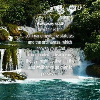 Picture 04 - Deuteronomy 6:1 ASV - Now this is the commandment, the statutes, and - Bible Verse Picture