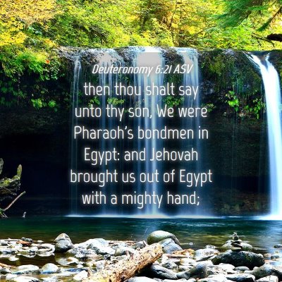 Picture 04 - Deuteronomy 6:21 ASV - then thou shalt say unto thy son, We were - Bible Verse Picture