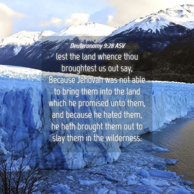 Picture 04 - Deuteronomy 9:28 ASV - lest the land whence thou broughtest us out say, - Bible Verse Picture