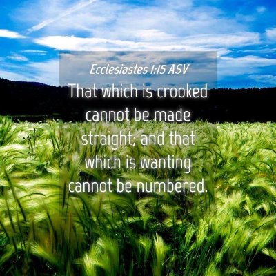 Picture 04 - Ecclesiastes 1:15 ASV - That which is crooked cannot be made straight; - Bible Verse Picture