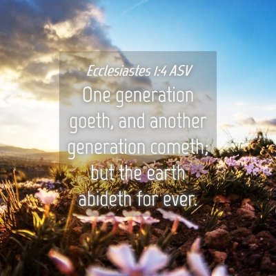 Picture 04 - Ecclesiastes 1:4 ASV - One generation goeth, and another generation - Bible Verse Picture