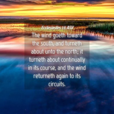 Picture 04 - Ecclesiastes 1:6 ASV - The wind goeth toward the south, and turneth - Bible Verse Picture