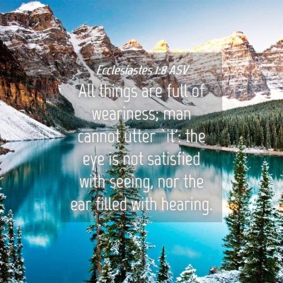 Picture 04 - Ecclesiastes 1:8 ASV - All things are full of weariness; man cannot - Bible Verse Picture