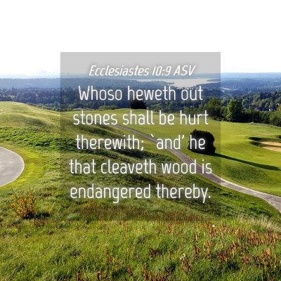 Picture 04 - Ecclesiastes 10:9 ASV - Whoso heweth out stones shall be hurt therewith; - Bible Verse Picture
