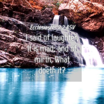 Picture 04 - Ecclesiastes 2:2 ASV - I said of laughter, It is mad; and of mirth, What - Bible Verse Picture