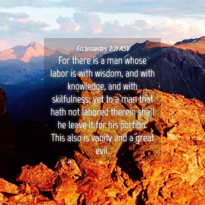 Picture 04 - Ecclesiastes 2:21 ASV - For there is a man whose labor is with wisdom, - Bible Verse Picture