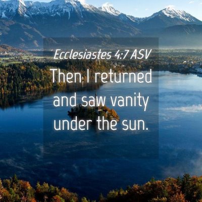 Picture 04 - Ecclesiastes 4:7 ASV - Then I returned and saw vanity under the - Bible Verse Picture