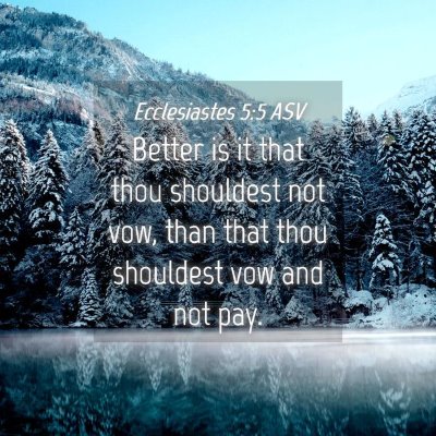 Picture 04 - Ecclesiastes 5:5 ASV - Better is it that thou shouldest not vow, than - Bible Verse Picture