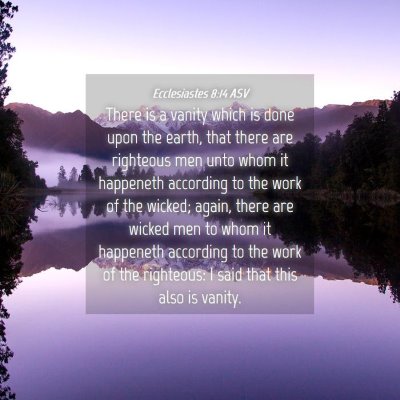 Picture 04 - Ecclesiastes 8:14 ASV - There is a vanity which is done upon the earth, - Bible Verse Picture