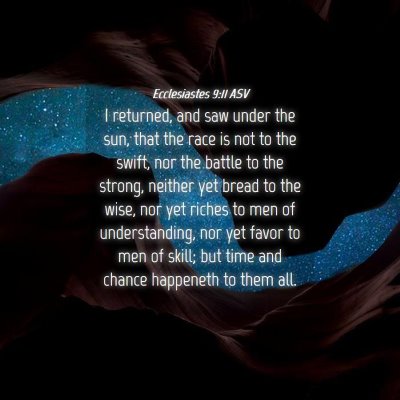 Picture 04 - Ecclesiastes 9:11 ASV - I returned, and saw under the sun, that the race - Bible Verse Picture