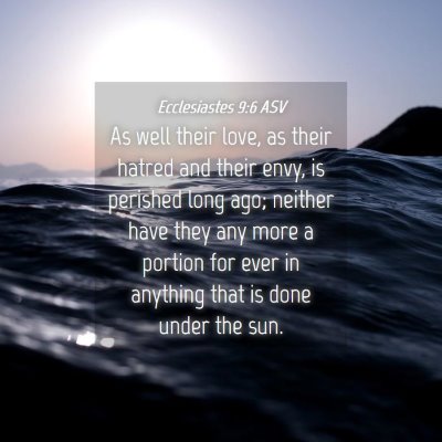 Picture 04 - Ecclesiastes 9:6 ASV - As well their love, as their hatred and their - Bible Verse Picture
