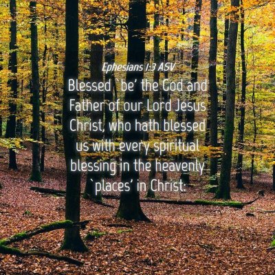 Picture 04 - Ephesians 1:3 ASV - Blessed `be' the God and Father of our Lord Jesus - Bible Verse Picture
