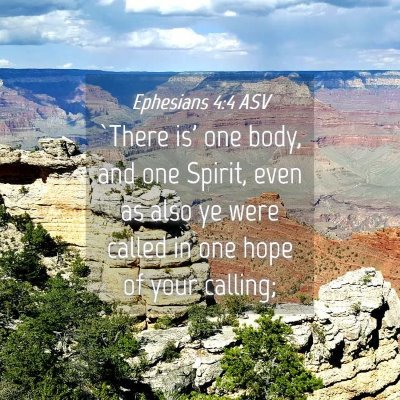 Picture 04 - Ephesians 4:4 ASV - `There is' one body, and one Spirit, even as also - Bible Verse Picture