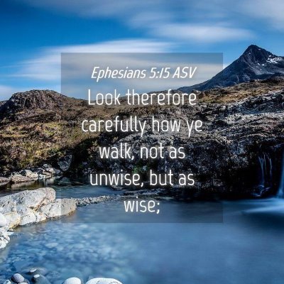Picture 04 - Ephesians 5:15 ASV - Look therefore carefully how ye walk, not as - Bible Verse Picture