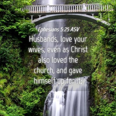Picture 04 - Ephesians 5:25 ASV - Husbands, love your wives, even as Christ also - Bible Verse Picture