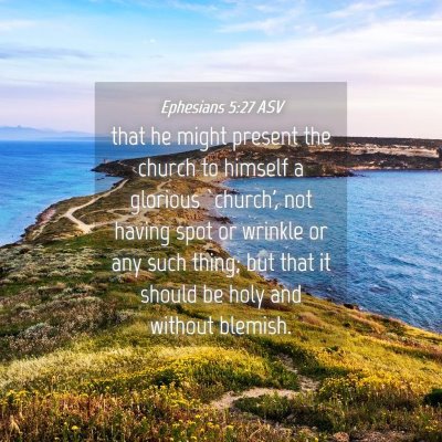 Picture 04 - Ephesians 5:27 ASV - that he might present the church to himself a - Bible Verse Picture