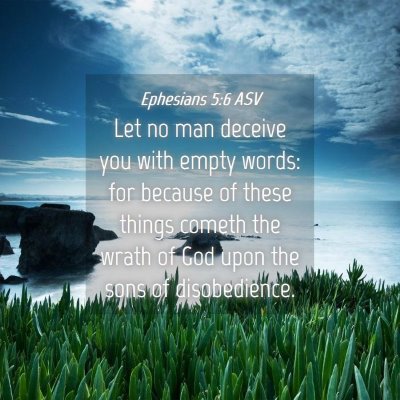 Picture 04 - Ephesians 5:6 ASV - Let no man deceive you with empty words: for - Bible Verse Picture