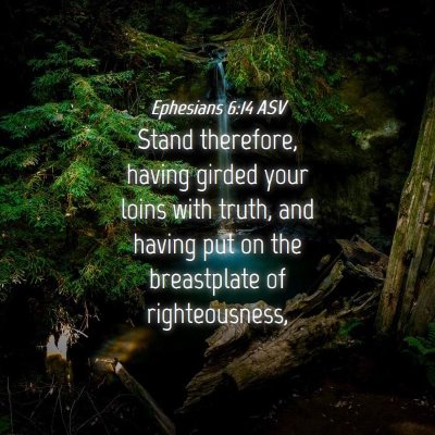 Picture 04 - Ephesians 6:14 ASV - Stand therefore, having girded your loins with - Bible Verse Picture