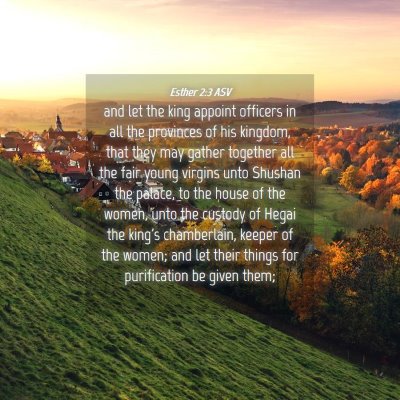 Picture 04 - Esther 2:3 ASV - and let the king appoint officers in all the - Bible Verse Picture