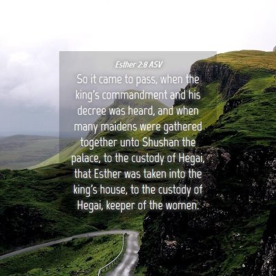 Picture 04 - Esther 2:8 ASV - So it came to pass, when the king's commandment - Bible Verse Picture