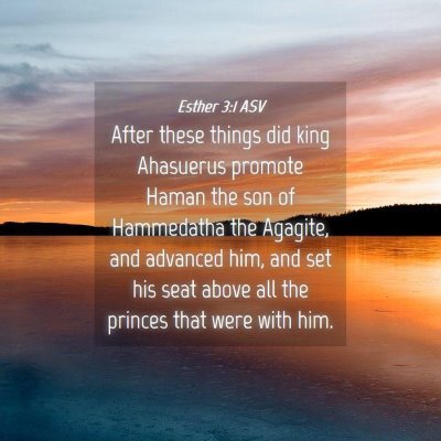 Picture 04 - Esther 3:1 ASV - After these things did king Ahasuerus promote - Bible Verse Picture