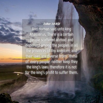 Picture 04 - Esther 3:8 ASV - And Haman said unto king Ahasuerus, There is a - Bible Verse Picture