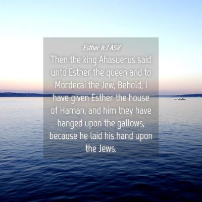 Picture 04 - Esther 8:7 ASV - Then the king Ahasuerus said unto Esther the - Bible Verse Picture