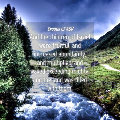 Picture 04 - Exodus 1:7 ASV - And the children of Israel were fruitful, and - Bible Verse Picture