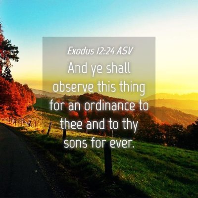 Picture 04 - Exodus 12:24 ASV - And ye shall observe this thing for an ordinance - Bible Verse Picture
