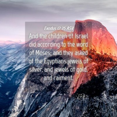 Picture 04 - Exodus 12:35 ASV - And the children of Israel did according to the - Bible Verse Picture