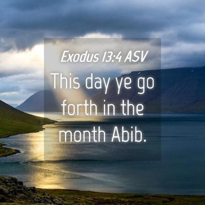 Picture 04 - Exodus 13:4 ASV - This day ye go forth in the month - Bible Verse Picture