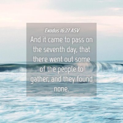 Picture 04 - Exodus 16:27 ASV - And it came to pass on the seventh day, that - Bible Verse Picture