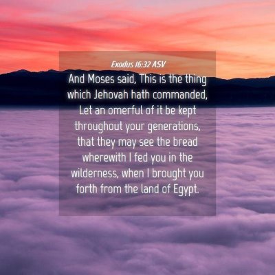 Picture 04 - Exodus 16:32 ASV - And Moses said, This is the thing which Jehovah - Bible Verse Picture