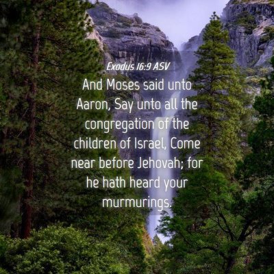Picture 04 - Exodus 16:9 ASV - And Moses said unto Aaron, Say unto all the - Bible Verse Picture
