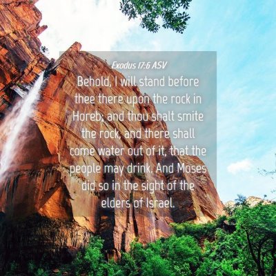 Picture 04 - Exodus 17:6 ASV - Behold, I will stand before thee there upon the - Bible Verse Picture