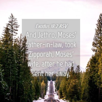 Picture 04 - Exodus 18:2 ASV - And Jethro, Moses' father-in-law, took Zipporah, - Bible Verse Picture