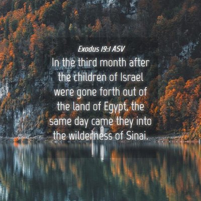 Picture 04 - Exodus 19:1 ASV - In the third month after the children of Israel - Bible Verse Picture