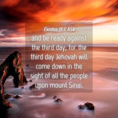Picture 04 - Exodus 19:11 ASV - and be ready against the third day; for the third - Bible Verse Picture