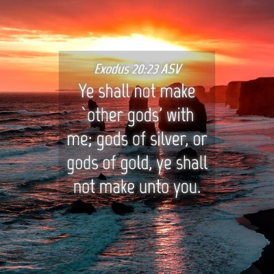 Picture 04 - Exodus 20:23 ASV - Ye shall not make `other gods' with me; gods of - Bible Verse Picture