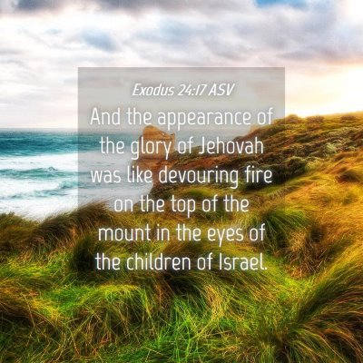 Picture 04 - Exodus 24:17 ASV - And the appearance of the glory of Jehovah was - Bible Verse Picture