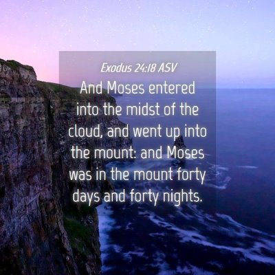 Picture 04 - Exodus 24:18 ASV - And Moses entered into the midst of the cloud, - Bible Verse Picture
