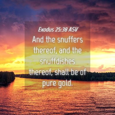 Picture 04 - Exodus 25:38 ASV - And the snuffers thereof, and the snuffdishes - Bible Verse Picture