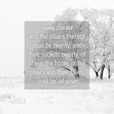 Picture 04 - Exodus 27:10 ASV - and the pillars thereof shall be twenty, and - Bible Verse Picture
