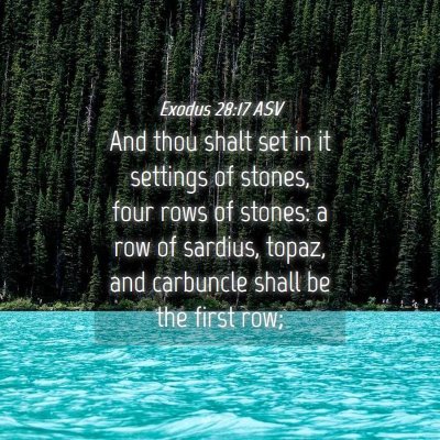 Picture 04 - Exodus 28:17 ASV - And thou shalt set in it settings of stones, four - Bible Verse Picture
