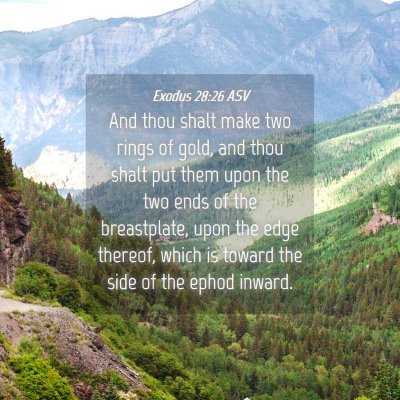Picture 04 - Exodus 28:26 ASV - And thou shalt make two rings of gold, and thou - Bible Verse Picture